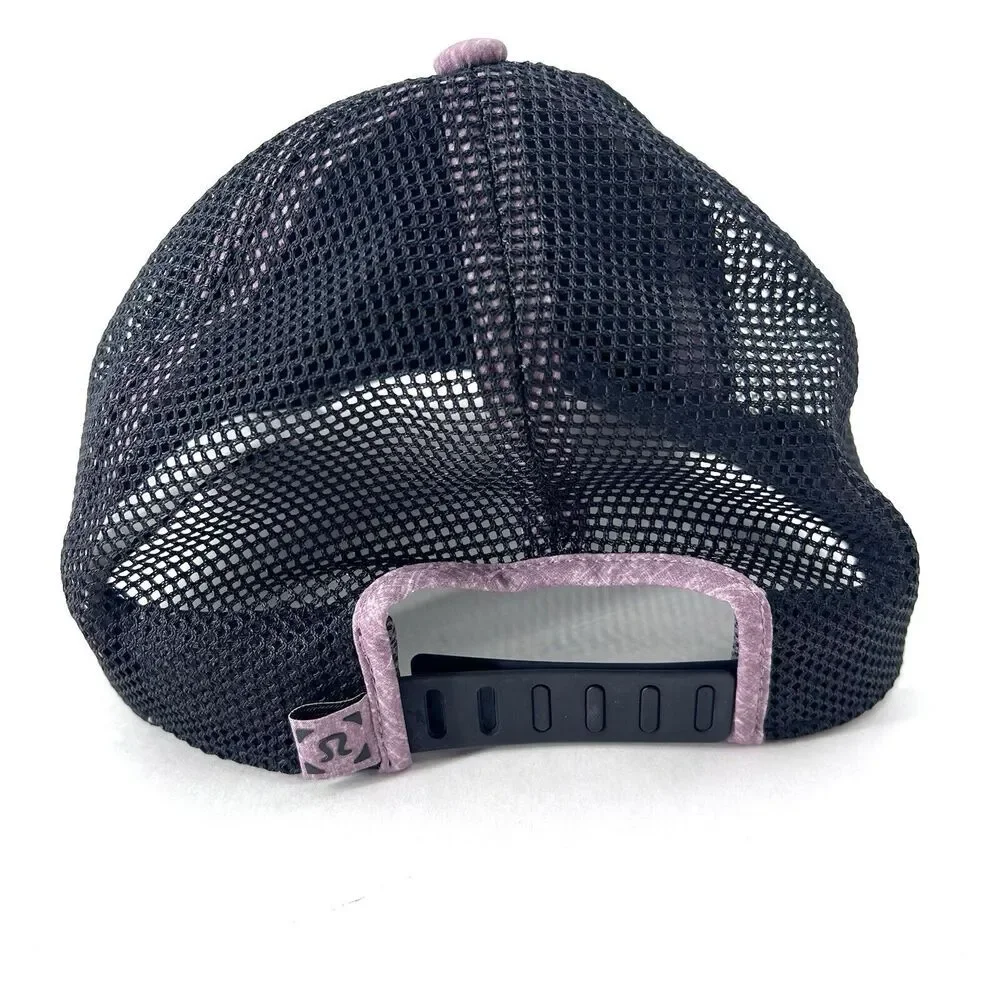 Lululemon Commission Hat Cherry Cola Black Mesh Back Snap Back Ball Cap - Picture 6 of 8